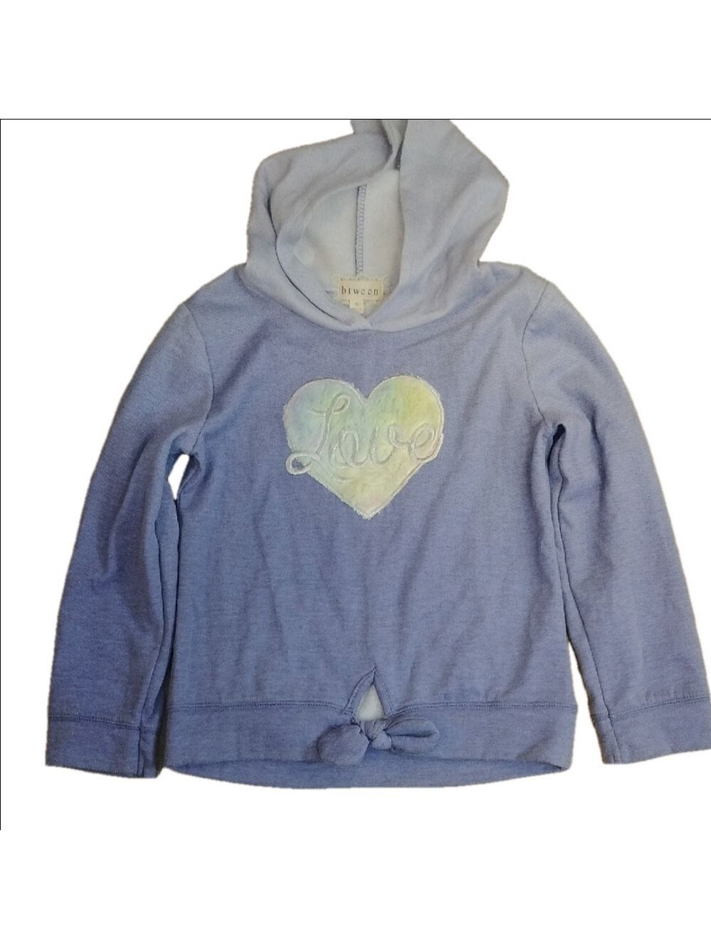 btween - Kids - Purple Yellow Heart Hoodie Sweatshirt